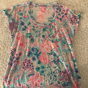 Lilly Pulitzer Serene Blue Gypsea Mikela Top